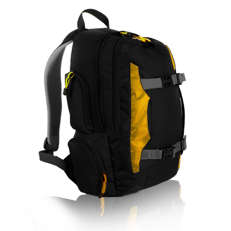 Sac à dos ville/école avec espace pour skateboard et poche pour ordinateur portable - Trip - jaune