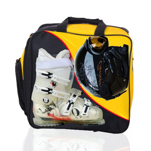 Bolsa mochila para botas y casco "Ski" amarillo