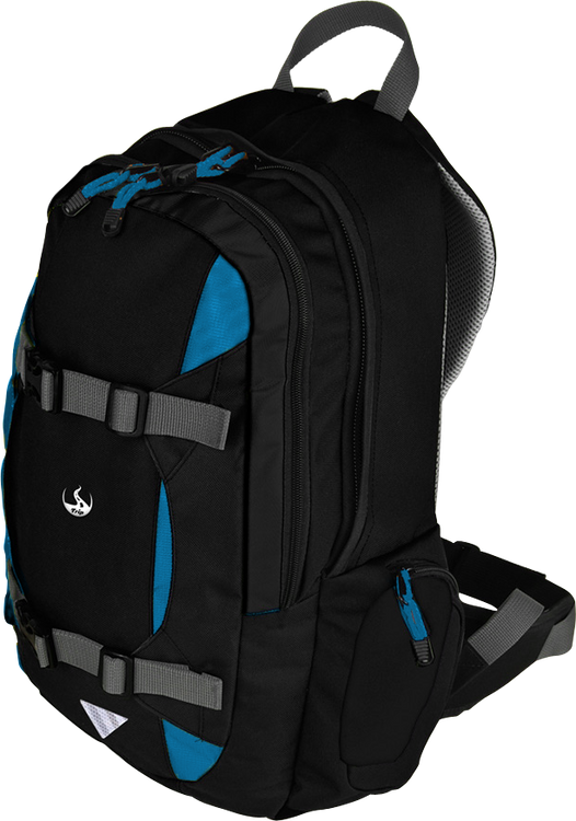 City / school backpack with skateboard space and laptop pocket - Trip - blue