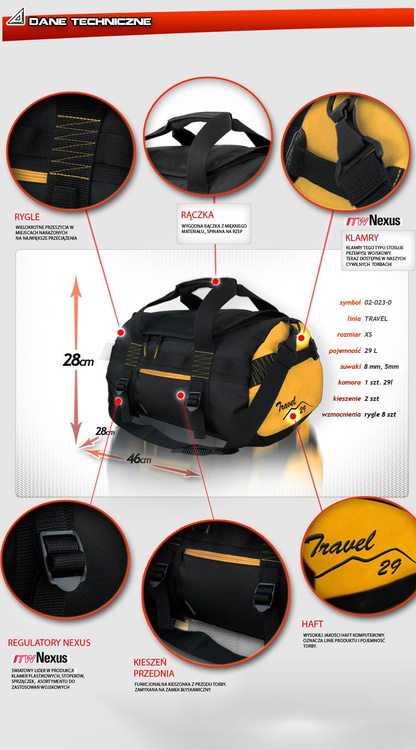 Torba podróżna sportowa roz. "xs" Travel červená