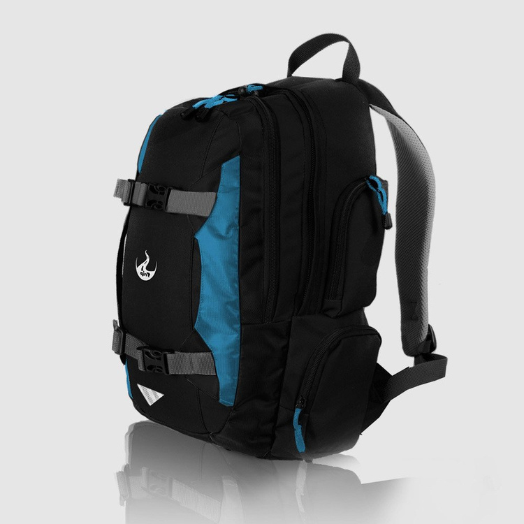 Sac à dos ville/école avec espace pour skateboard et poche pour ordinateur portable - Trip - bleu