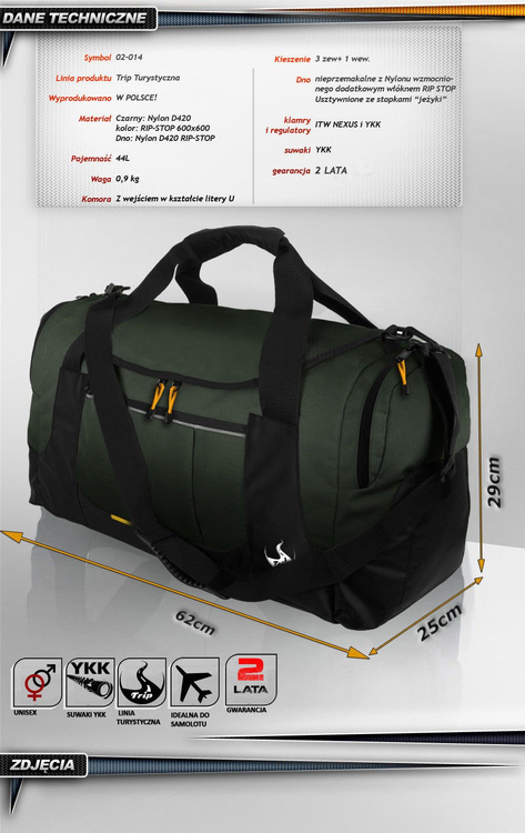 Borsa da viaggio Trip 44l blu