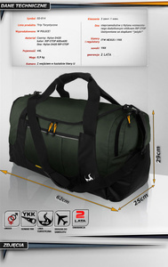 Borsa da viaggio Trip 44l verde