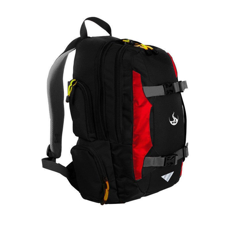 Stad/school rugzak met skateboard ruimte en laptop vak - Trip - rood