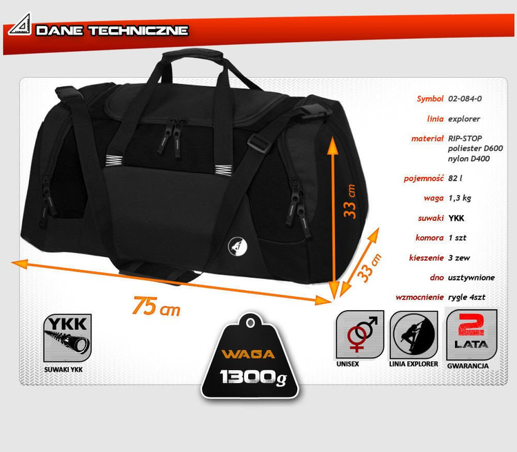 Borsa da viaggio Expedition 82l Explorer grafite