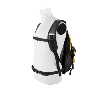 Sports backpack for bike jogging pool or gym with space for helmet - yellow