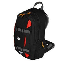 Mestský / školský batoh s priestorom na skateboard a vreckom na notebook - Trip - červená