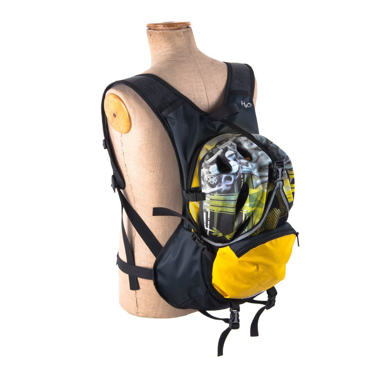 Zaino sportivo per bicicletta, jogging, piscina o palestra con spazio per il casco - giallo